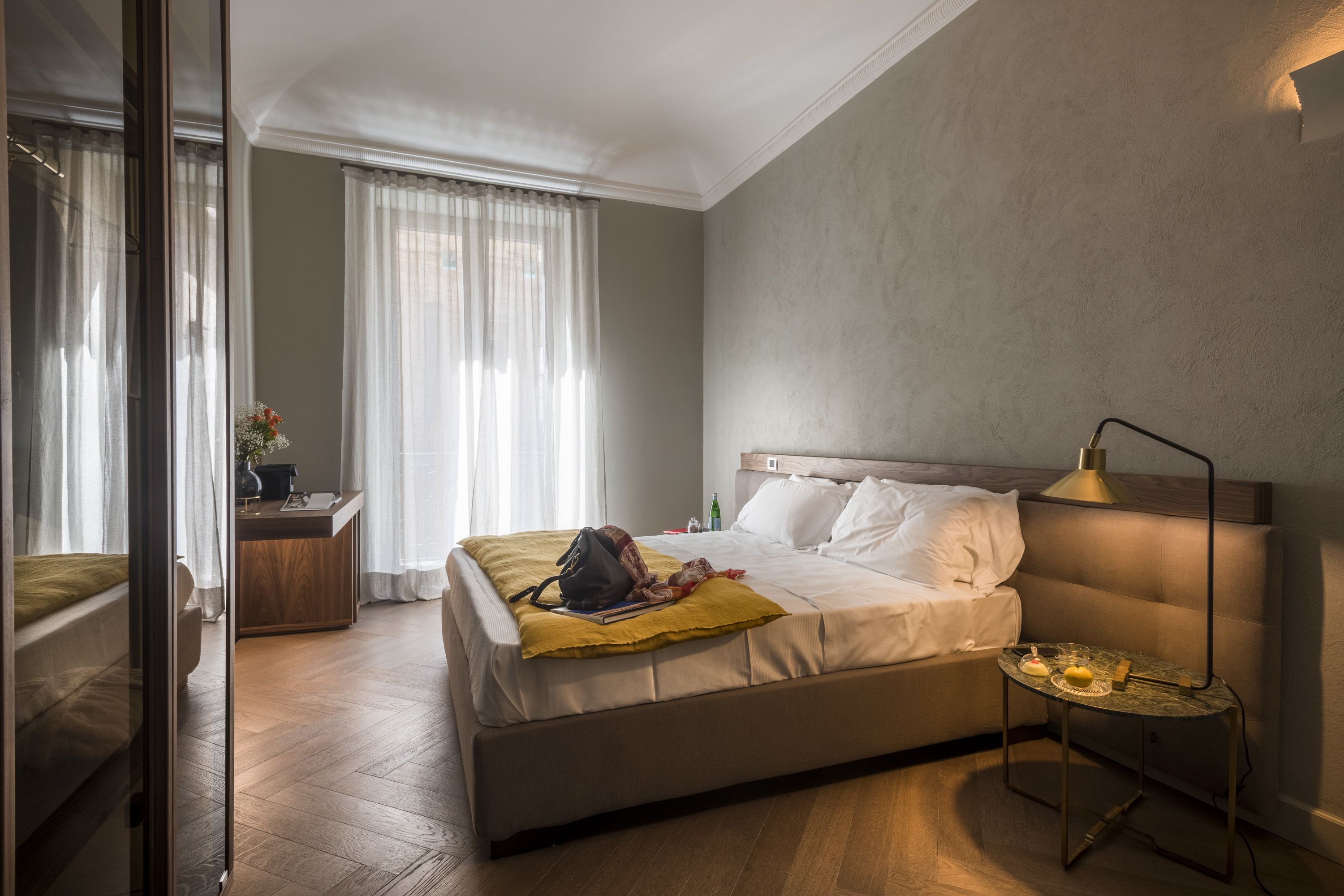 Premium bedding, down duvets, memory-foam beds, minibar