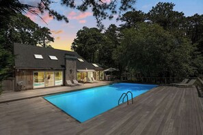 Piscine extérieure, piscine chauffée