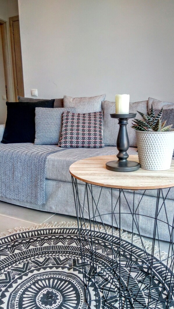 TV, DVD player, books, music library