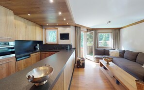 Interior - Modern in alpine style designed apartment with tasteful details (St. Moritz)