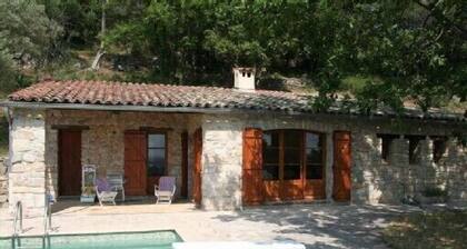 A haven of peace in a wild setting with an olive grove garden pool