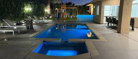 Outdoor pool, a heated pool