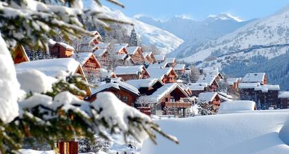 4 * Luxus Chalet Apartment, Ambiente, Kamin, WiFi. Méribel Les Trois Valées