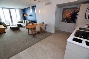House | Living area | Flat-screen TV - Ocean & Bay View Residence 1 Bed 1 Bath @ Beachwalk (Hallandale Beach)