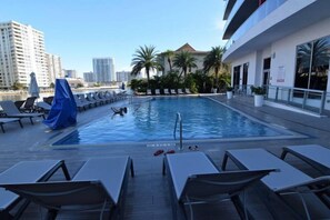 Outdoor pool - 2 Bedroom Unit Across From Ocean @ Beachwalk Resort (Hallandale Beach)