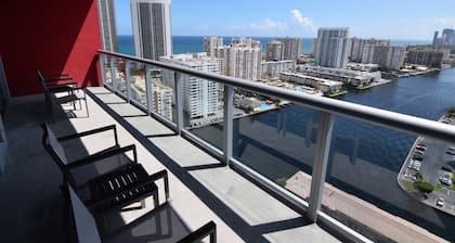 Superb Ocean, Bay & Skyline View Residence 2 Bed 2 Bath @ Beachwalk Resort