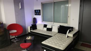 TV, fireplace, DVD player, books