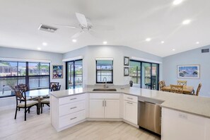 Private kitchen - Pet-friendly Waterfront Home on key lot With View (Marco Island)
