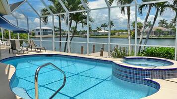 House, Multiple Beds (1684 Rainbow Court) | Pool | A heated pool, sun loungers