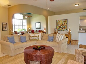 House, Multiple Beds (1684 Rainbow Court) | Living area - 1684 Rainbow Court (Marco Island)