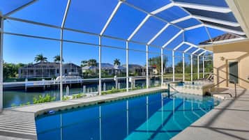 House, Multiple Beds (Waterfront home with pool, spa and wa) | Pool | A heated pool