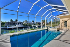 House, Multiple Beds (Waterfront home with pool, spa and wa) | Pool | A heated pool