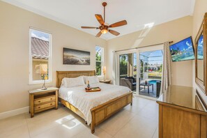 House, Multiple Beds (Waterfront home with pool, spa and wa) | 4 bedrooms, iron/ironing board, bed sheets - Waterfront Home With Pool, spa and Walk to Beach (Marco Island)