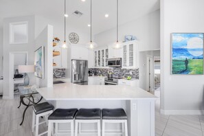 House, Multiple Beds (Stylish waterfront home with pool and) | Private kitchen | Fridge, microwave, stovetop, dishwasher - Stylish Waterfront Home With Pool and Private Dock (Marco Island)