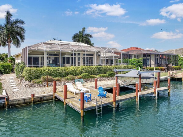 House, Multiple Beds (Stylish waterfront home with pool and) | Exterior