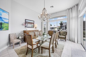 House, Multiple Beds (Stylish waterfront home with pool and) | Interior