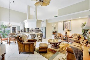 House, Multiple Beds (910 Olive Court) | Living room | TV - 910 Olive Court (Marco Island)