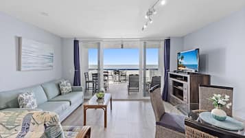 Condo, 1 King Bed with Sofa bed (Unmatched beachfront condo with roomy) | Living area