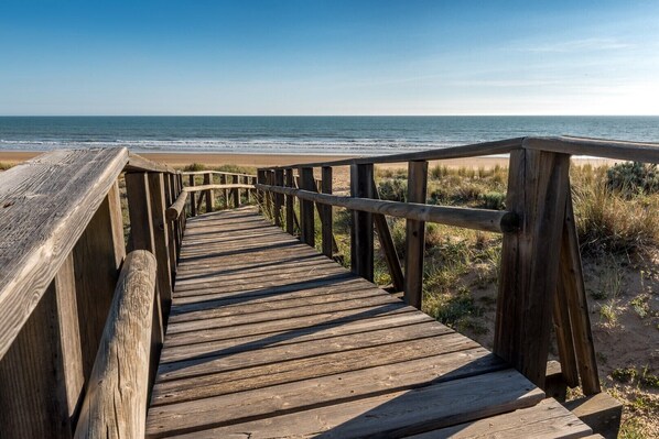 Vlak bij het strand