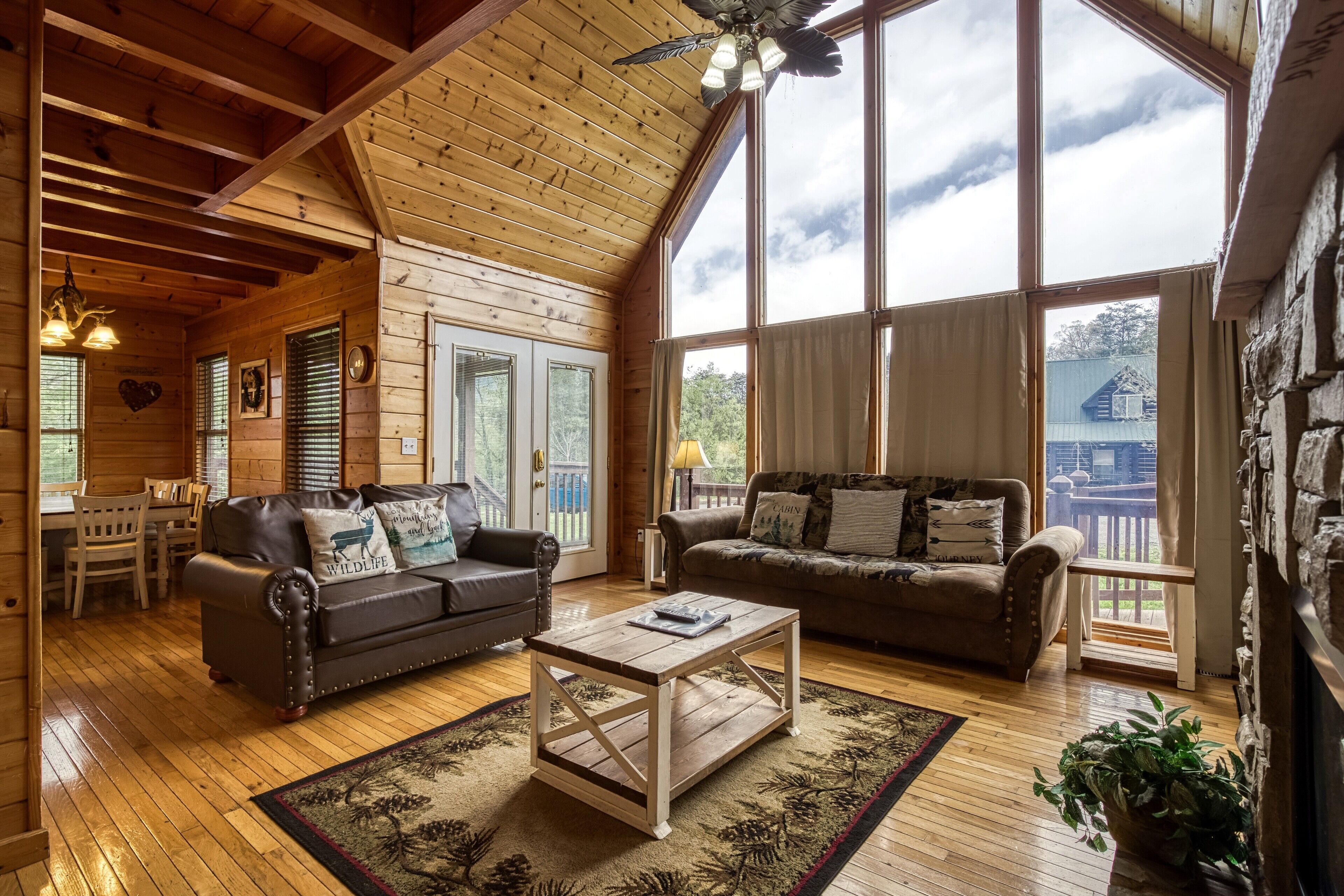 TV, fireplace, video games