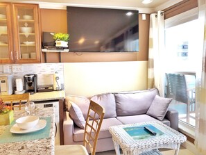 Smart TV, DVD player, video library