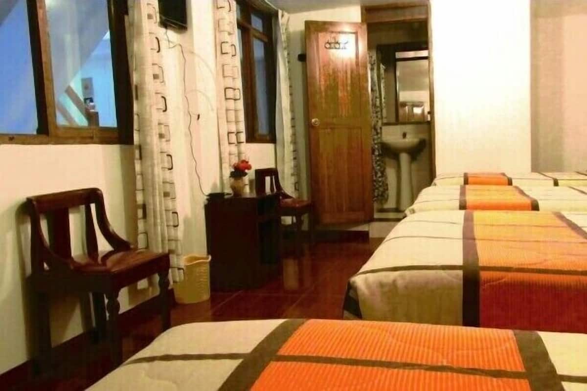 Habitación cuádruple básica, varias camas | Wifi gratis