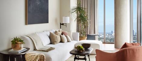 Panorama suite, 1 slaapkamer | 1 slaapkamer, luxe beddengoed, donsdekens, pillowtop-bedden