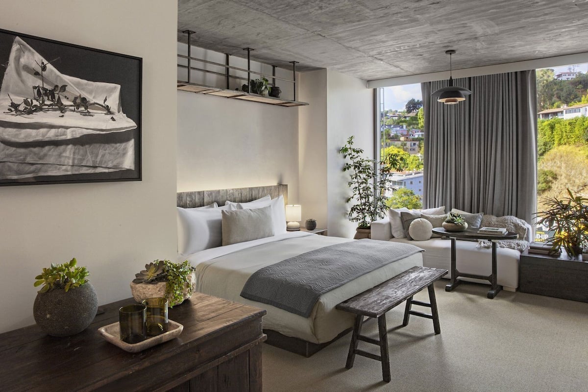Premium bedding, down comforters, pillowtop beds, minibar