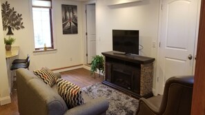 TV connectée, cheminée