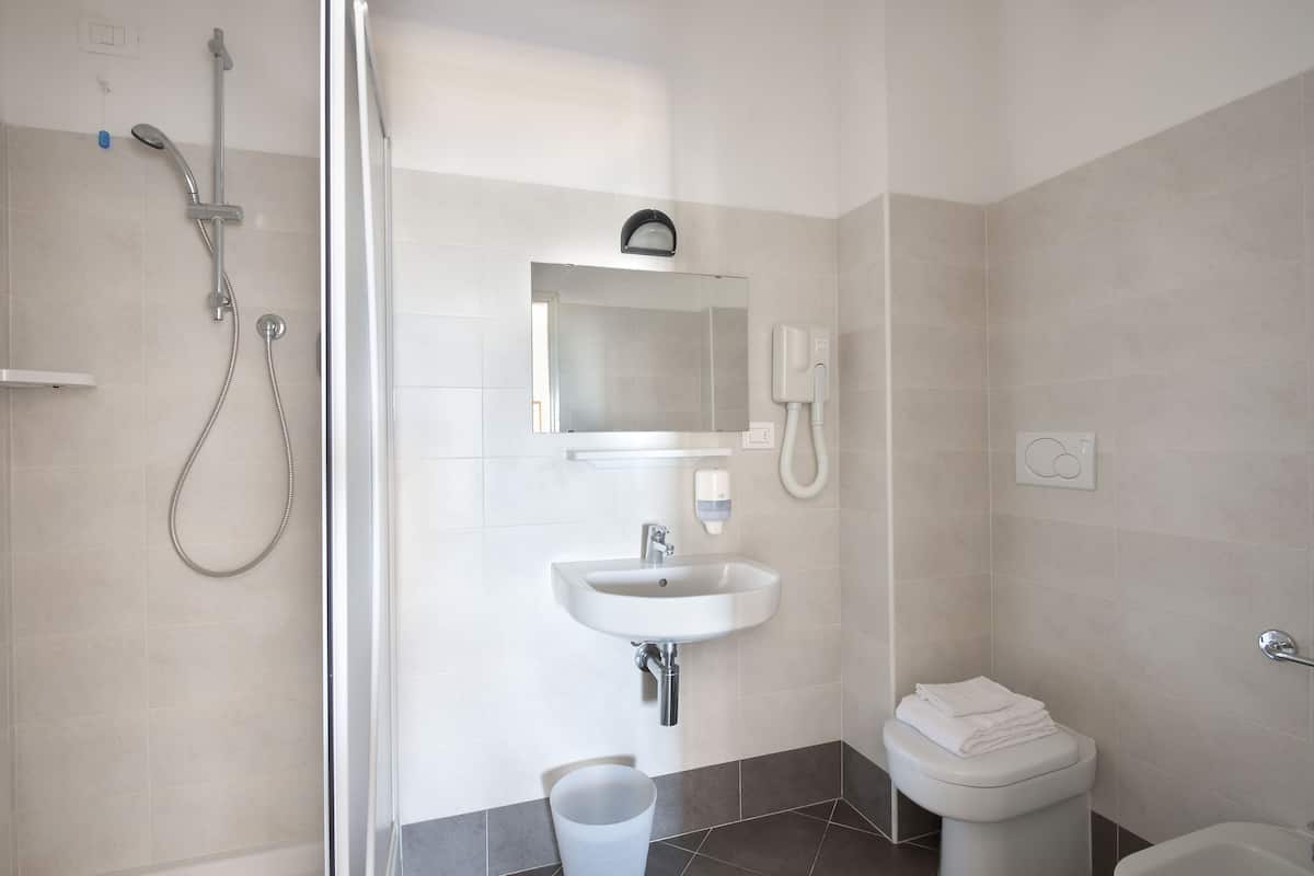 Shower, rainfall showerhead, hair dryer, bidet