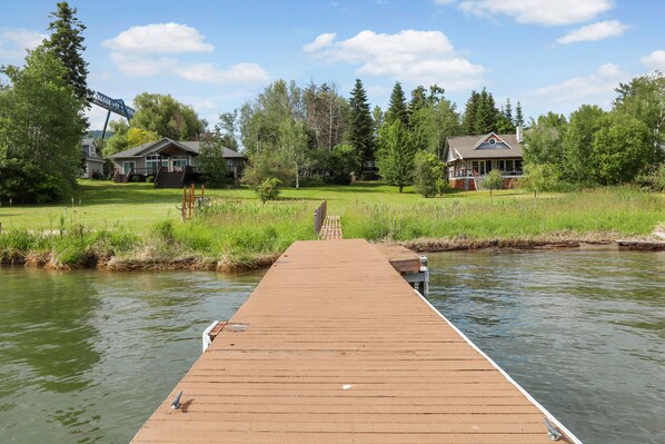 Property grounds - Waterfront family home with large yard,  firepit, deck, river views & boat slip (Laclede)