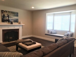 TV, fireplace, table tennis