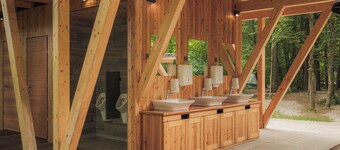 FAMILY BELL fully equipped tent in nature.