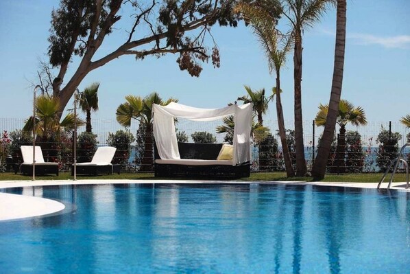 A heated pool