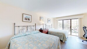 2 bedrooms, iron/ironing board, internet, bed sheets