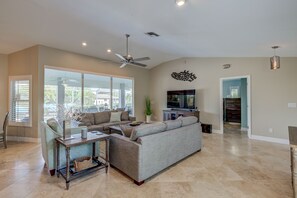 TV, smart speakers, stereo