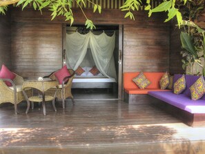 Superior Double Room, 1 King Bed, Sea View | Terrace/patio - KUBU GANESH Guesthouse (Penida Island)