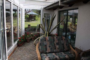 Terrace/patio - Holiday apartment with spa (Schwielochsee OT Guhlen)