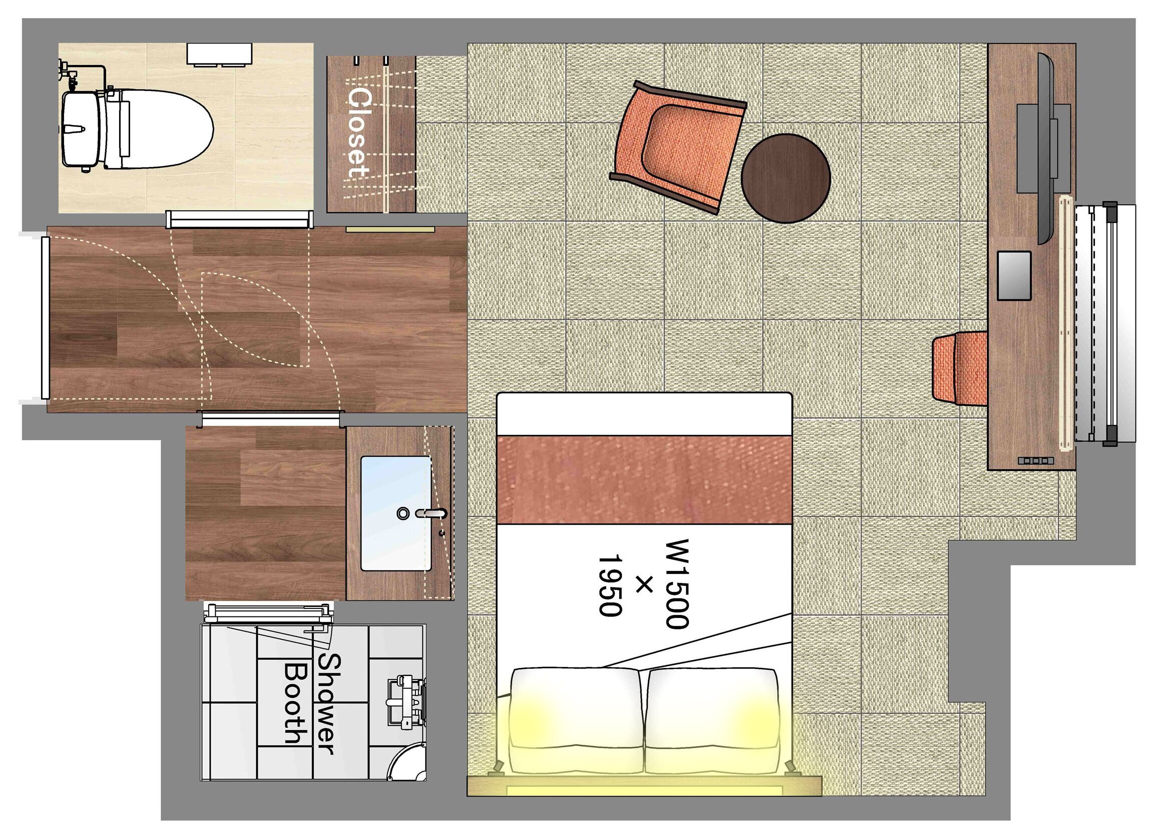 1 bedroom, in-room safe, blackout curtains, soundproofing