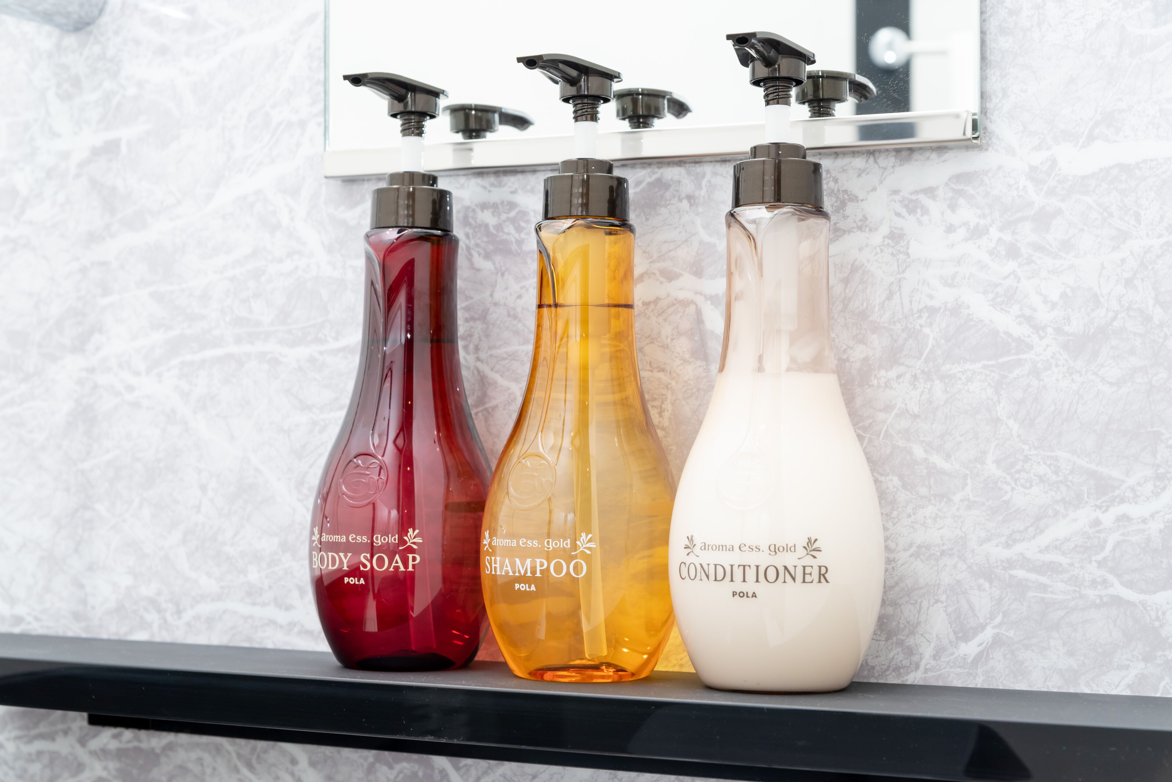 free toiletries, hair dryer, slippers, electronic bidet