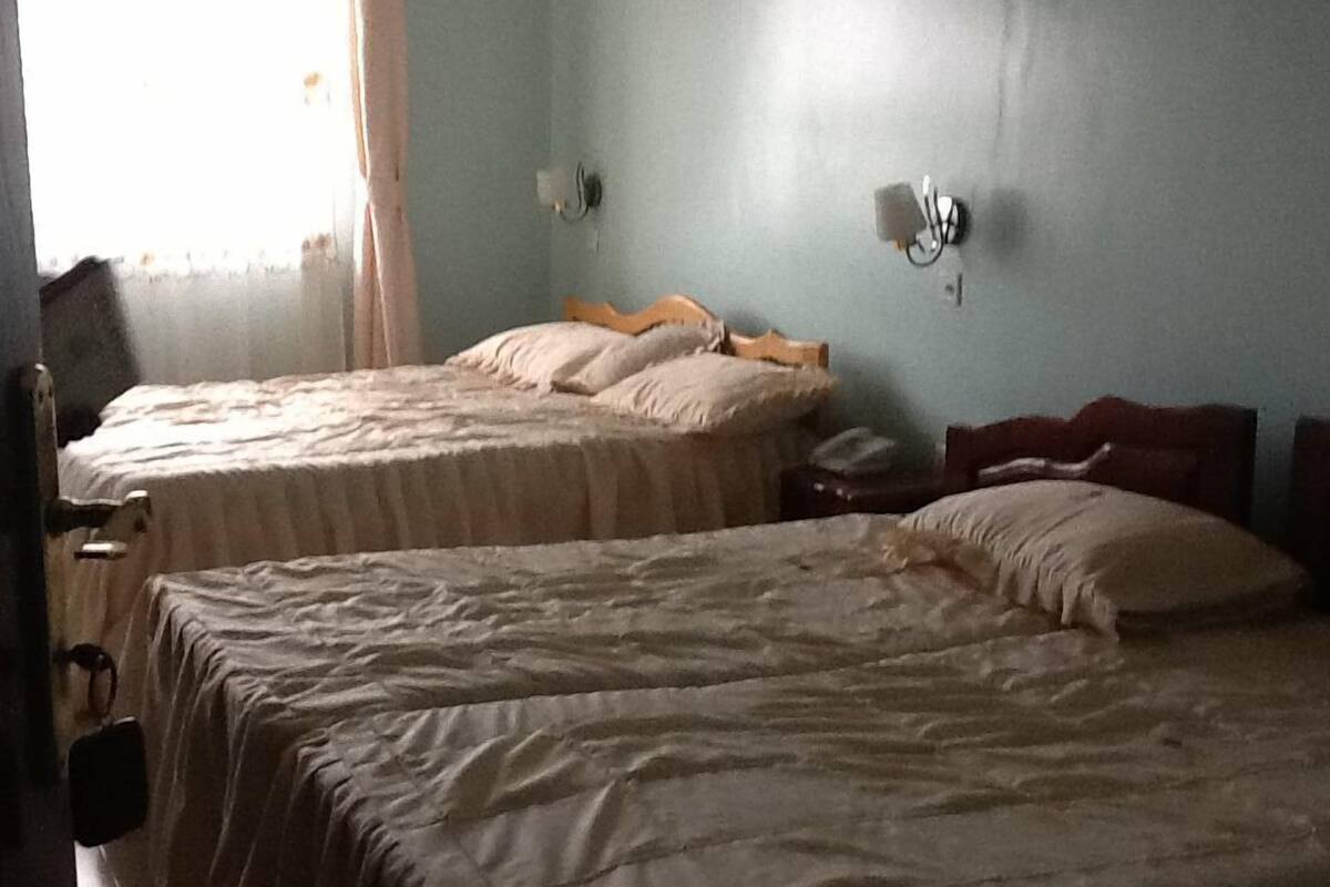Desk, free WiFi, bed sheets