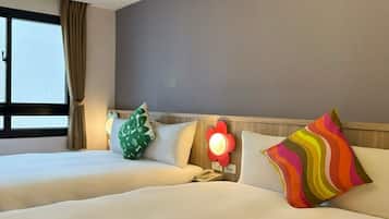 Standard Quadruple Room, 2 Double Beds | Premium bedding, down comforters, desk, laptop workspace