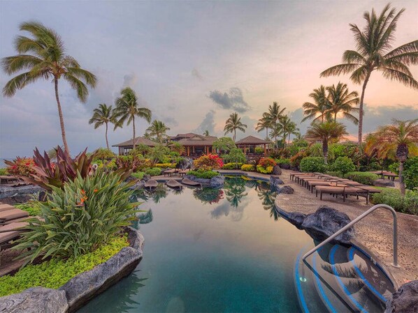 Pool - Ground Floor Ease w/Lanai, Gourmet Kitchen, Laundry, AC+WiFi–Halii Kai Waikoloa 3H (WAIKOLOA)