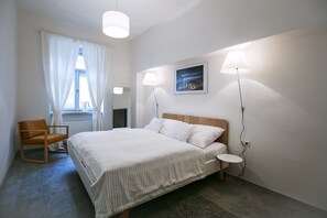 Apartamento design, 1 cama King (3A) | 1 quarto, cortinas blackout, quartos à prova de som