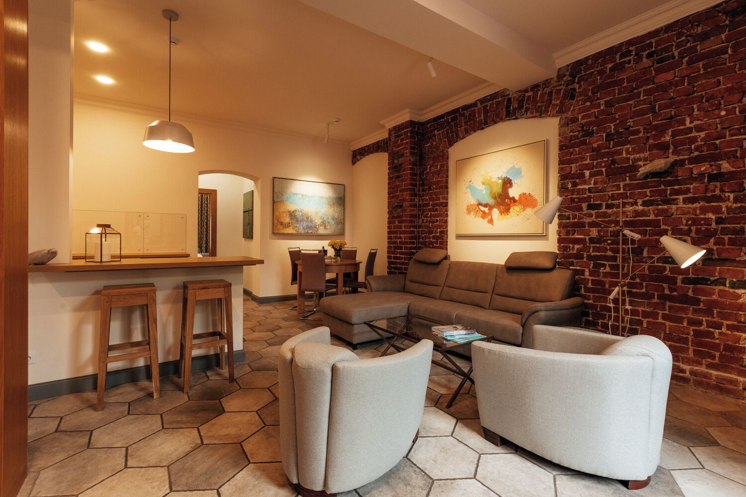 apartment, kitchen | living area | 43-inch smart tv with digital channels, tv