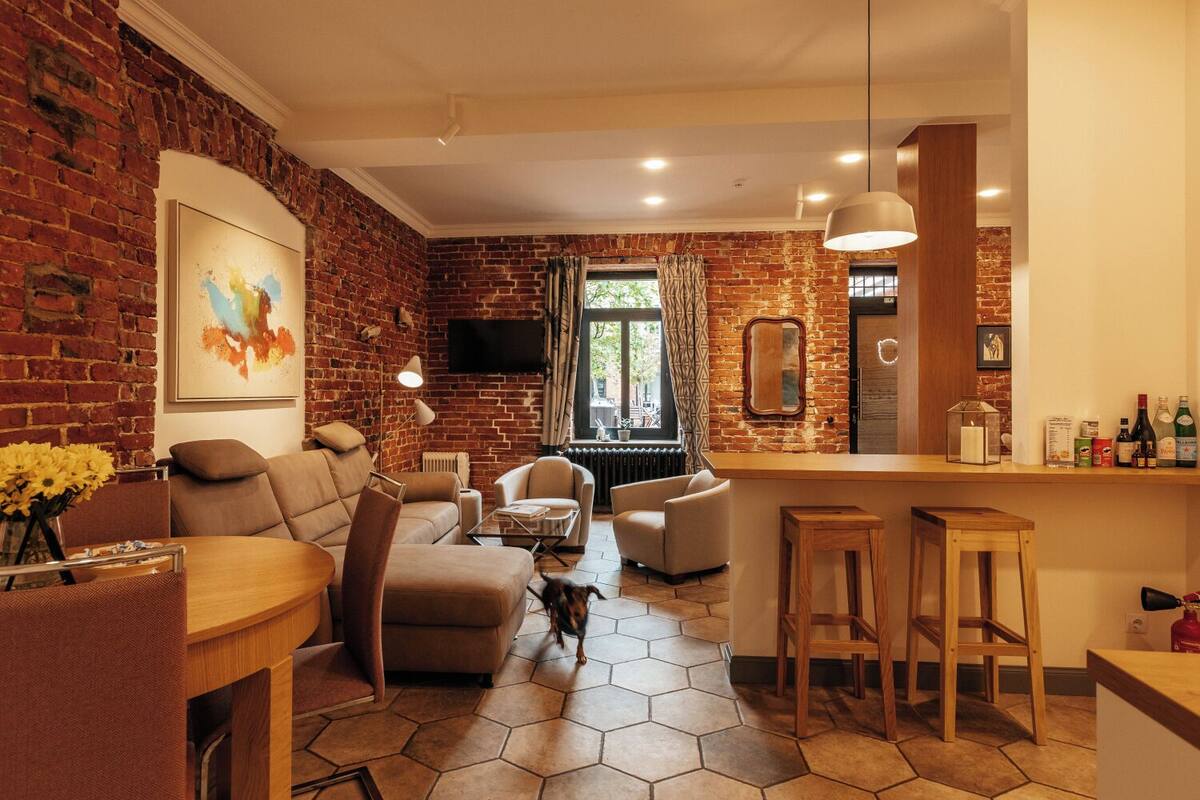 Family Apartment, Kitchen, Garden View | Minibar, in-room safe, individually decorated, individually furnished