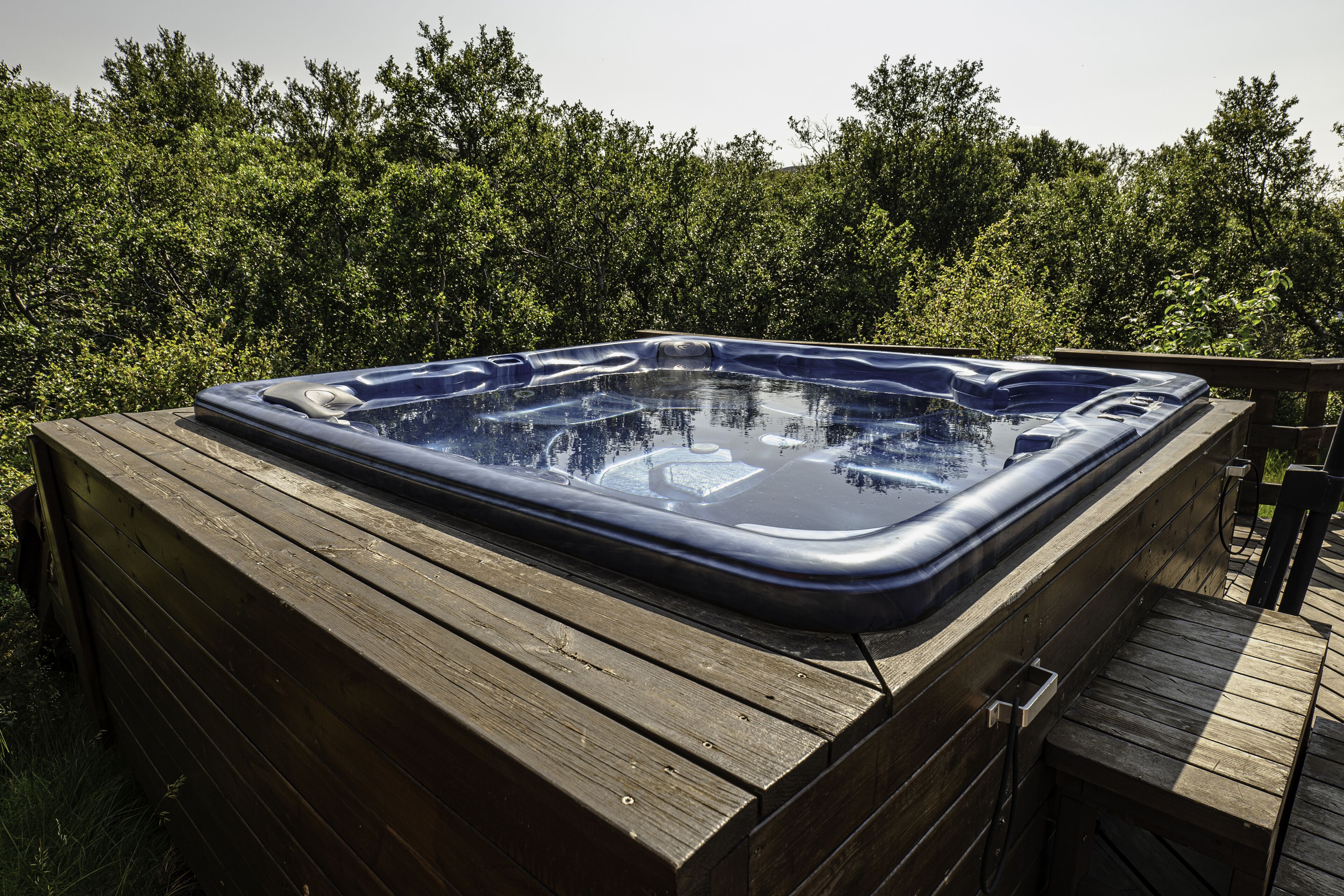 Hytte – basic, 3 soverom, hageutsikt, hageområde | Terrasse/patio