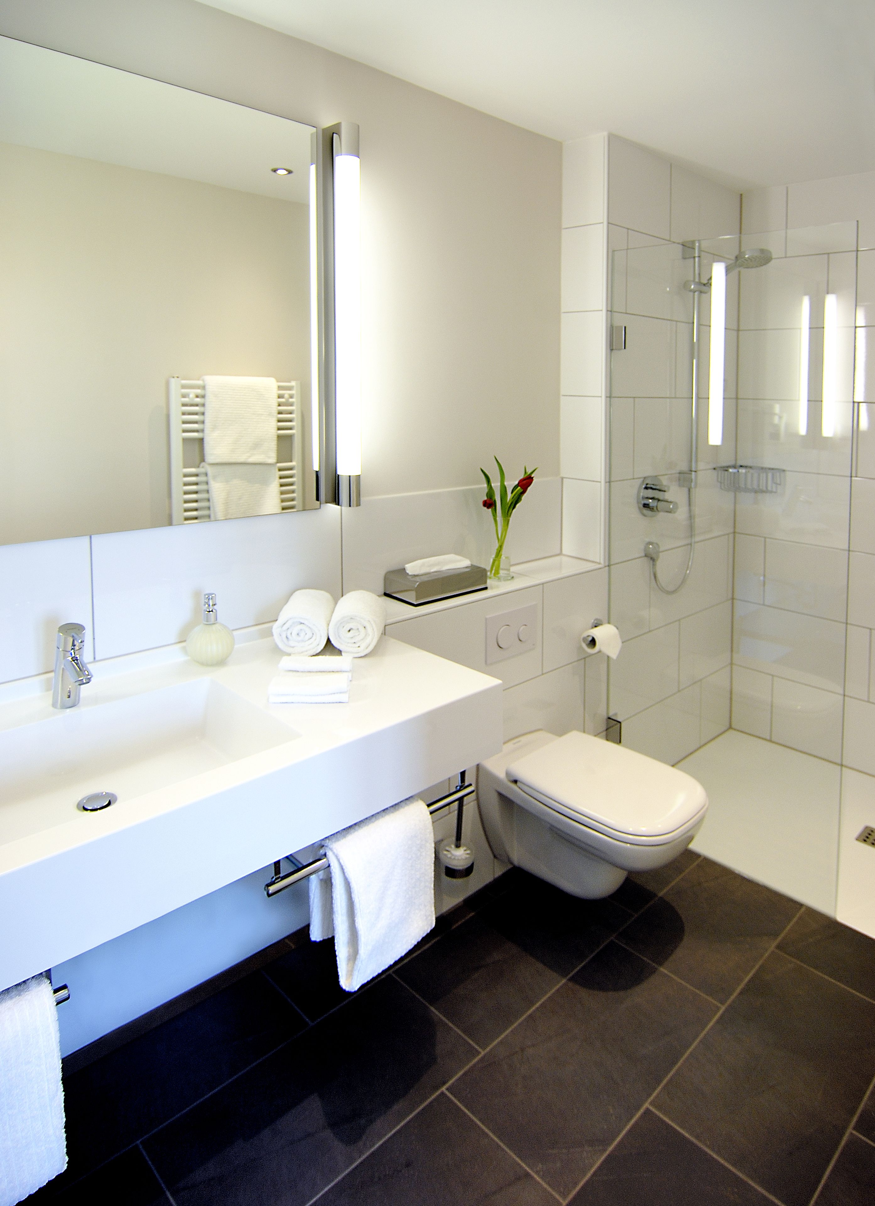 single room | bathroom | shower, towels