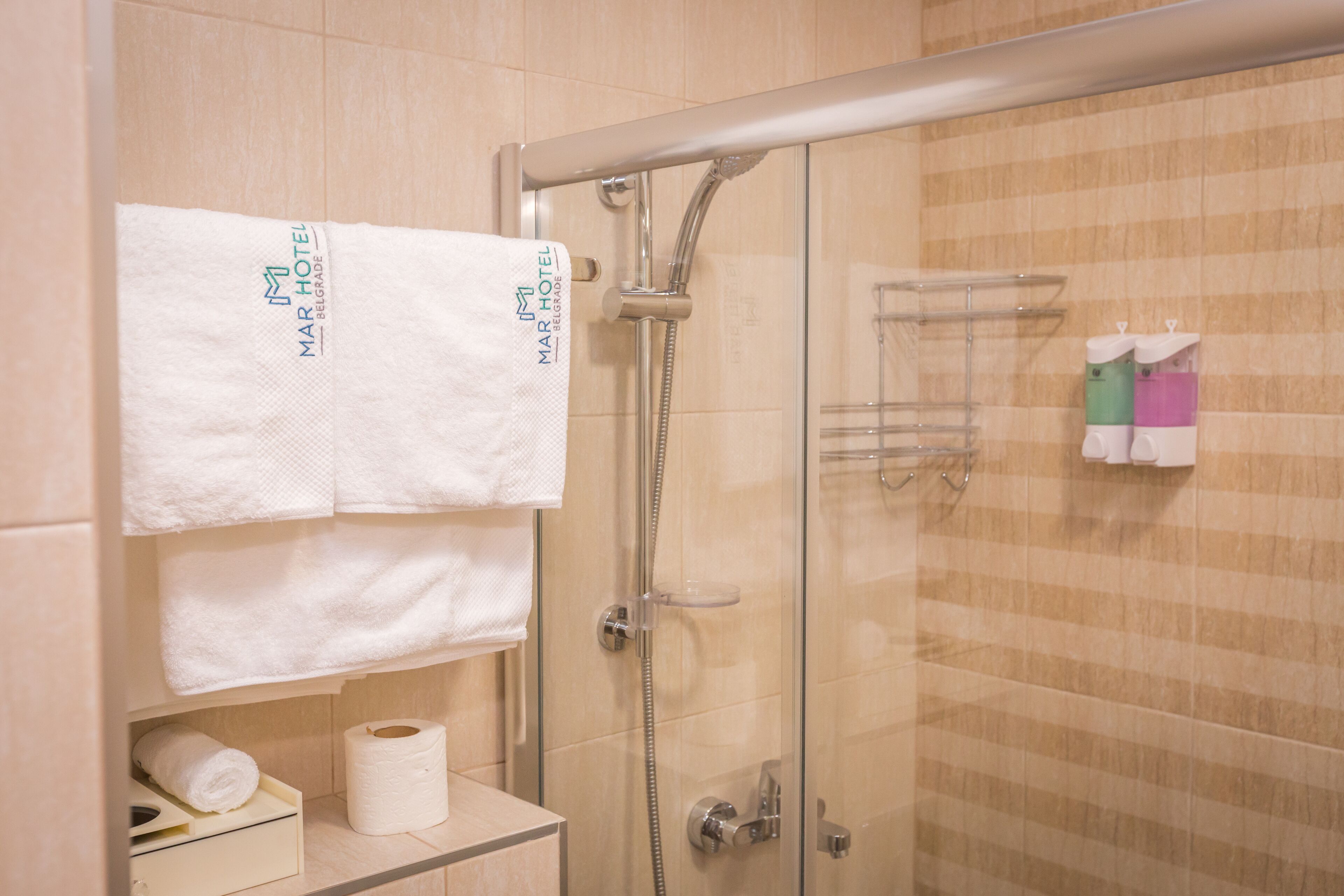 classic single room | bathroom | shower, free toiletries, hair dryer, bathrobes