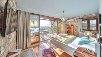 Doppia Superior, 1 letto queen, vista mare | 6 camere, biancheria da letto di alta qualità, cassaforte in camera